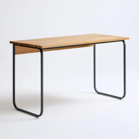 Biurko z litego drewna sosnowego i czarnej stali 120 x 60 x 75 cm